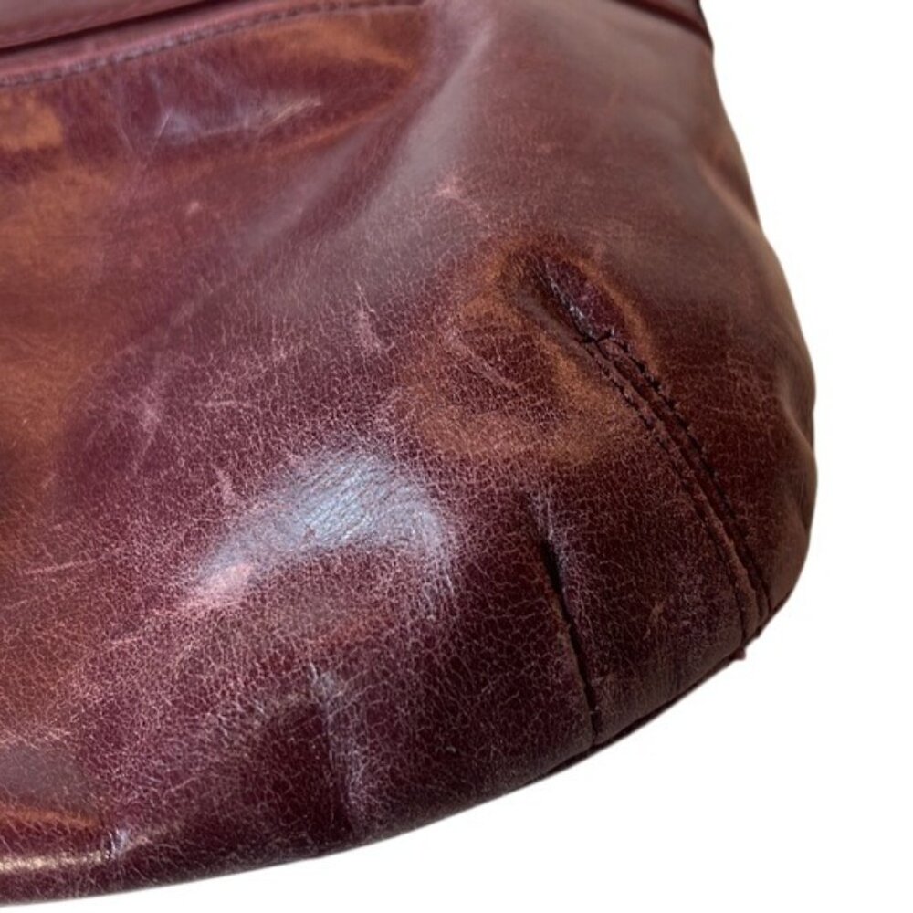 The Sak Oleta Womens Maroon Embossed‎ Leather Crossbody Bag - Picture 6 of 6